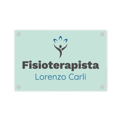 Targa Fisioterapista Singola Lastra Plexiglass